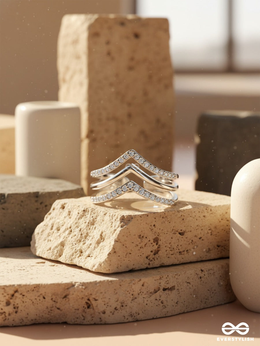 Leslie's Layered CZ Adjustable Ring (Silverette)