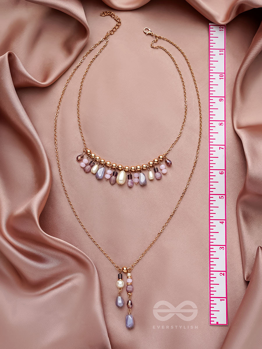 The Grey Storm- Golden Layered Necklace With Anti-Tarnish Coating