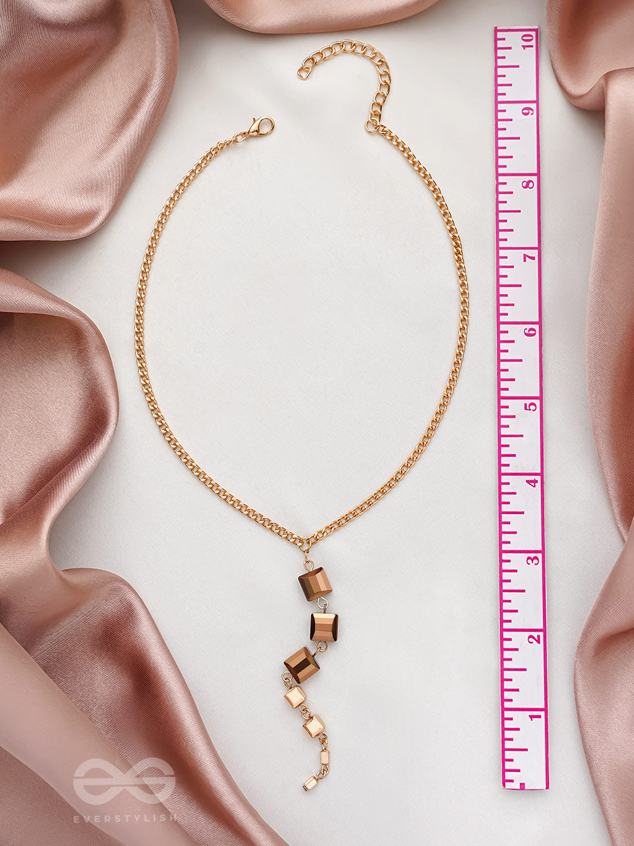 Drop Dead Gorgeous Golden Embellished Necklace With Anti-Tarnish Coating