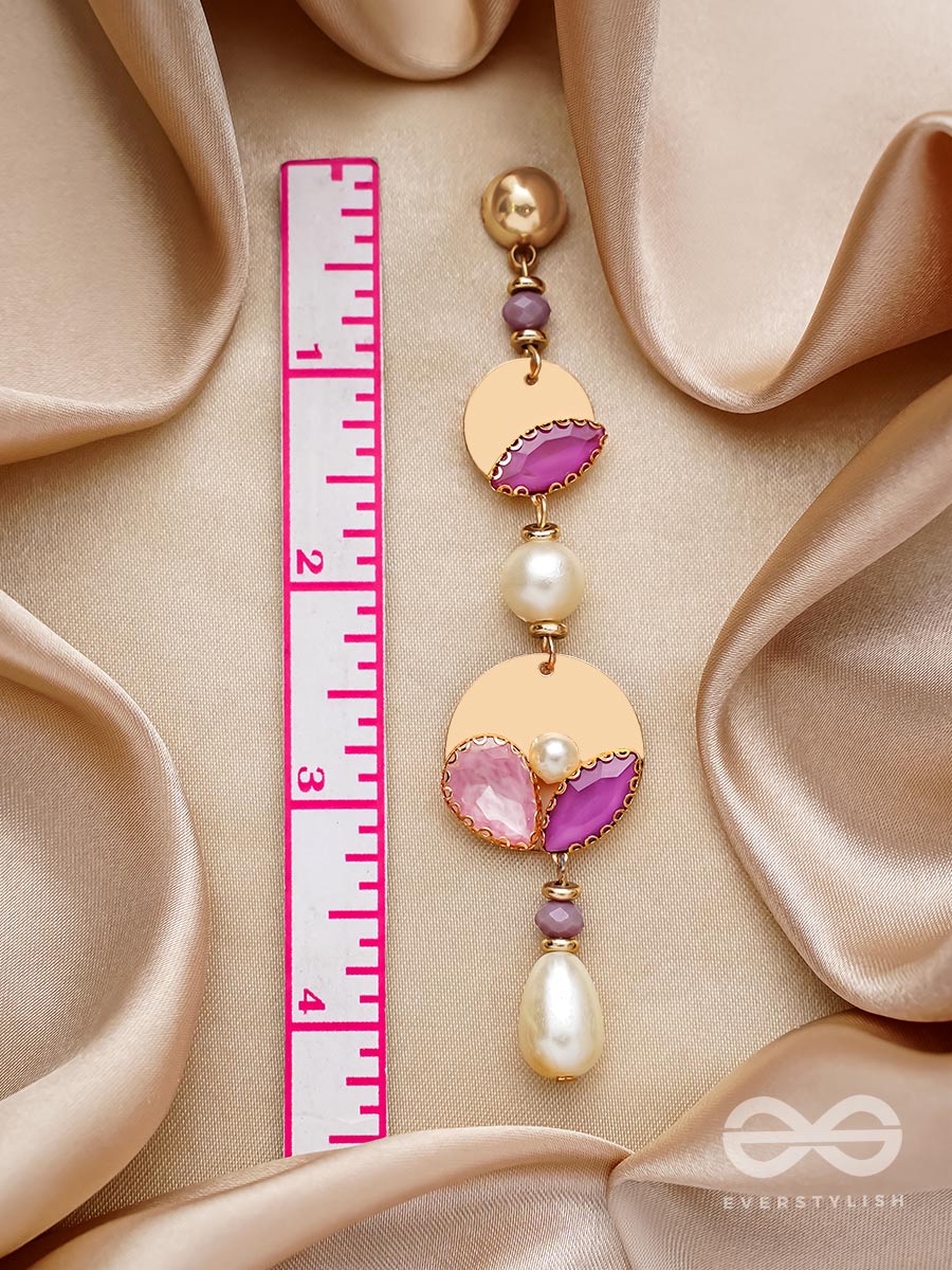 The Sun Mask- Golden Embellished Earrings