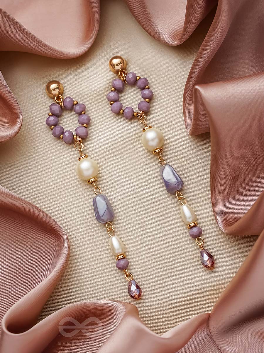 In The Loop- Golden Embellished Earrings
