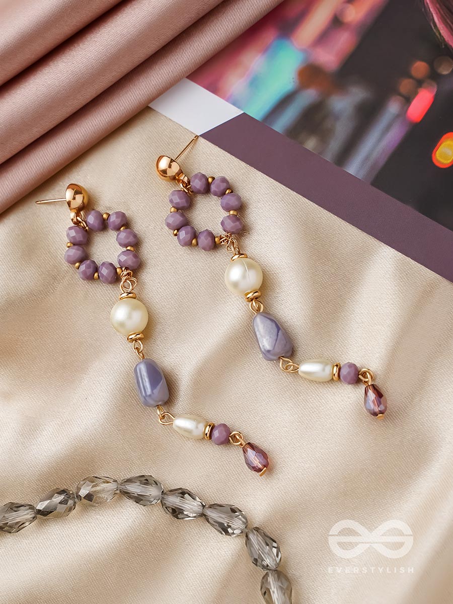 In The Loop- Golden Embellished Earrings