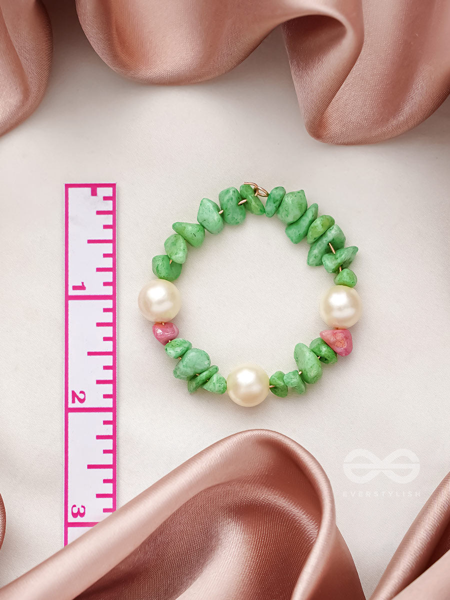 The Green Spirit- Golden Embellished Earrings