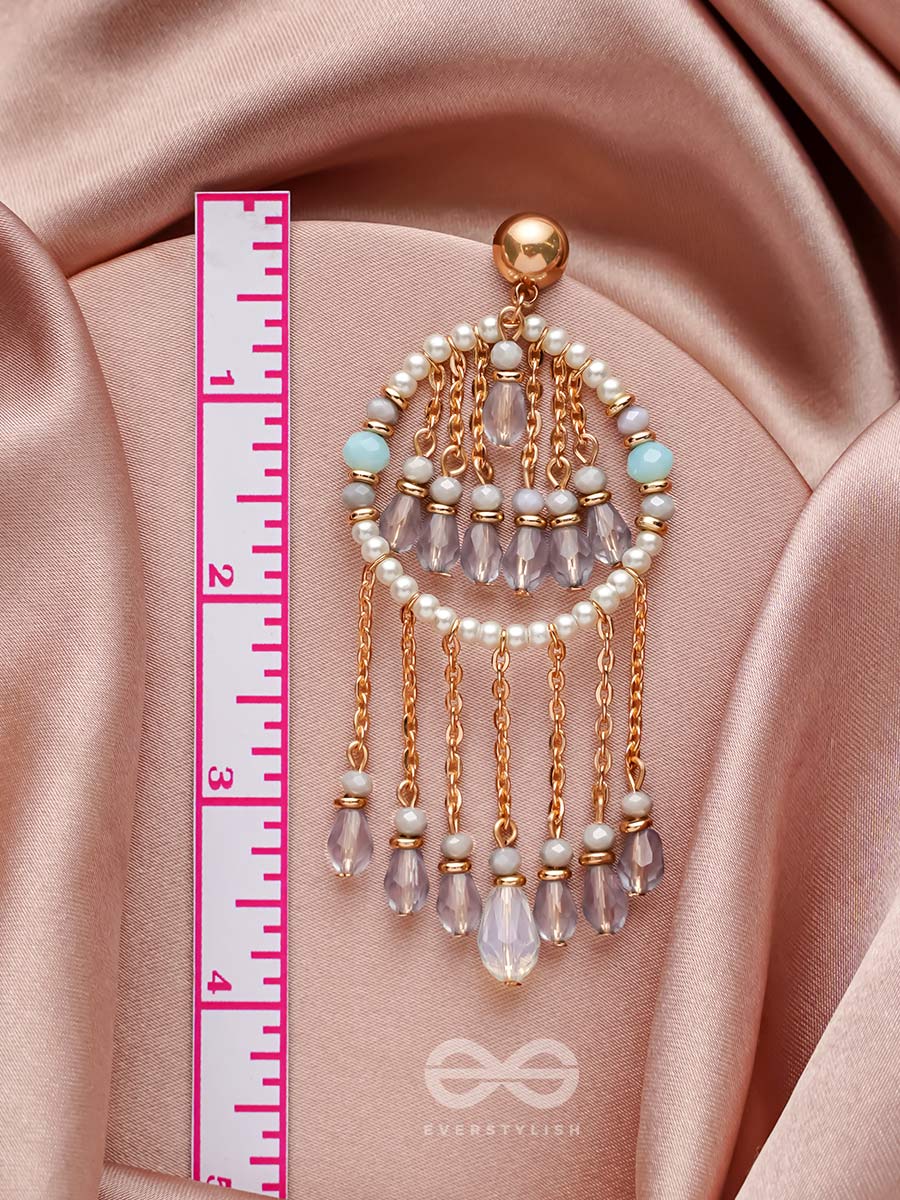 The Rain Of Stars- Golden Beads Earrings