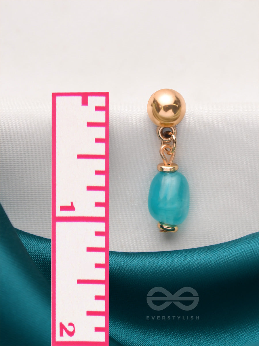 Sea N Sky- Golden Embellished Earrings