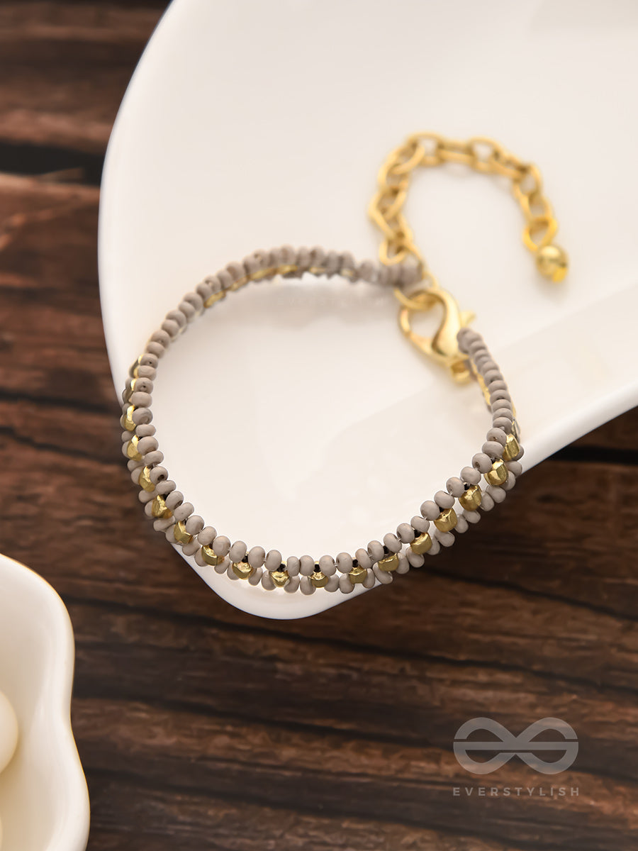 The Beaming Heavens- Golden Beaded Bracelet