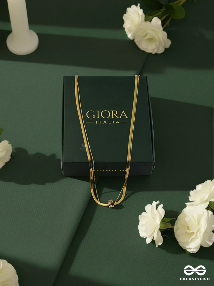 Giora Italia - The Twin Emphasis – Stainless Steel 18K Gold Plated Anti-Tarnish Layered Necklace