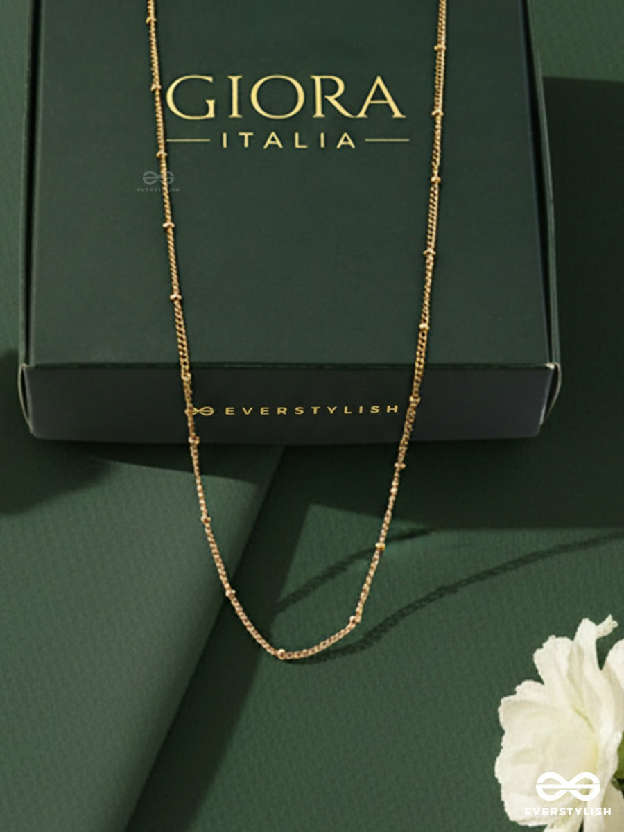 Giora Italia - The Signet – Stainless Steel 18K Gold Plated Anti-Tarnish Classic Chain Necklace