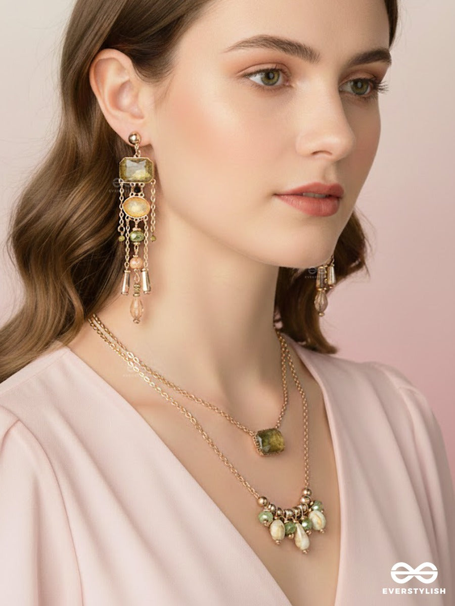 The Missie Life - Meadow Glow – Statement Earrings & Necklace Jewellery Set