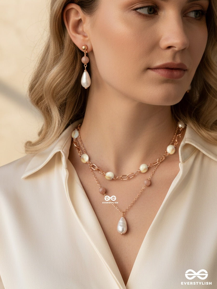 Officially Gorgeous - Silk Cascade – Drop Earrings & Necklace Jewellery Set