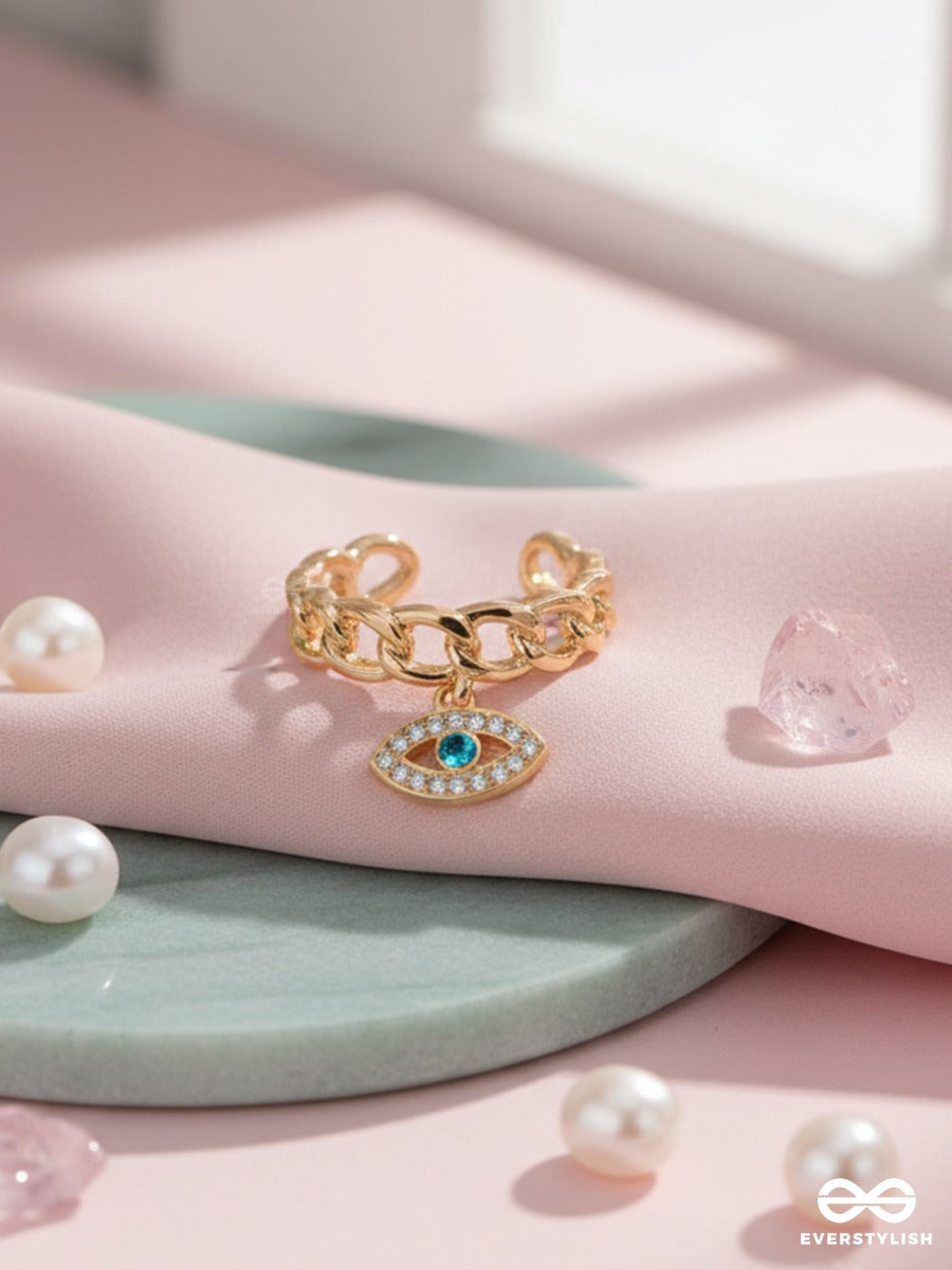 The Missie Life - Watchful Gleam – Evil Eye Ring & Necklace Jewellery Set