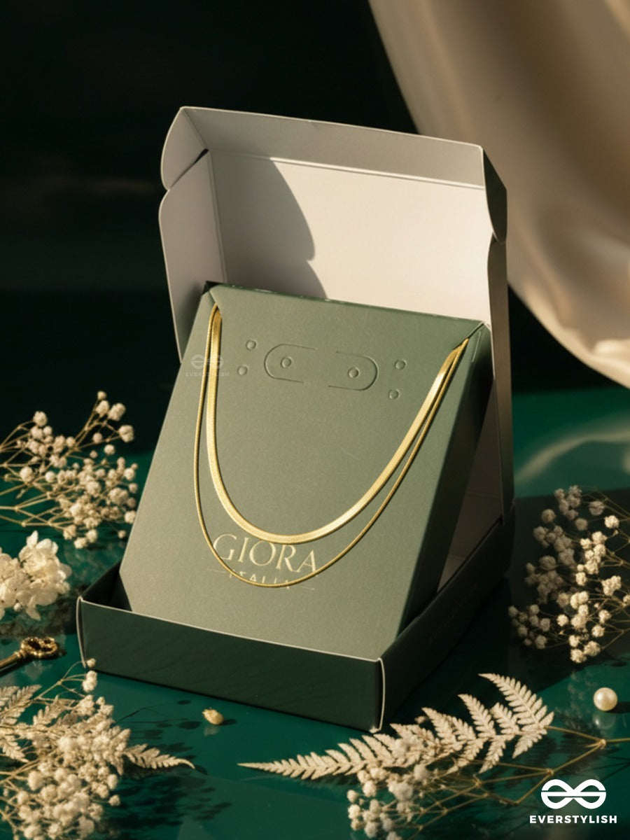 Giora Italia - Dualine Gold – Stainless Steel 18K Gold Plated Anti-Tarnish Layered Necklace