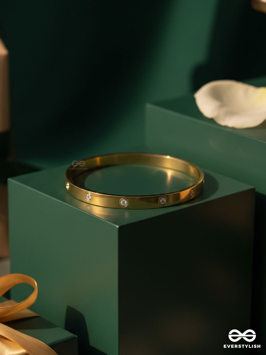 Giora Italia - Studded Aura – Stainless Steel 18K Gold Plated Anti-Tarnish Stone Bracelet