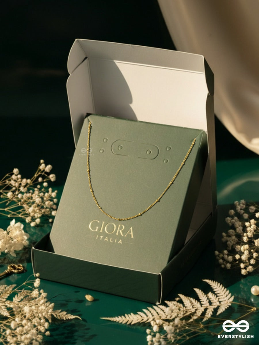 Giora Italia - The Signet – Stainless Steel 18K Gold Plated Anti-Tarnish Classic Chain Necklace