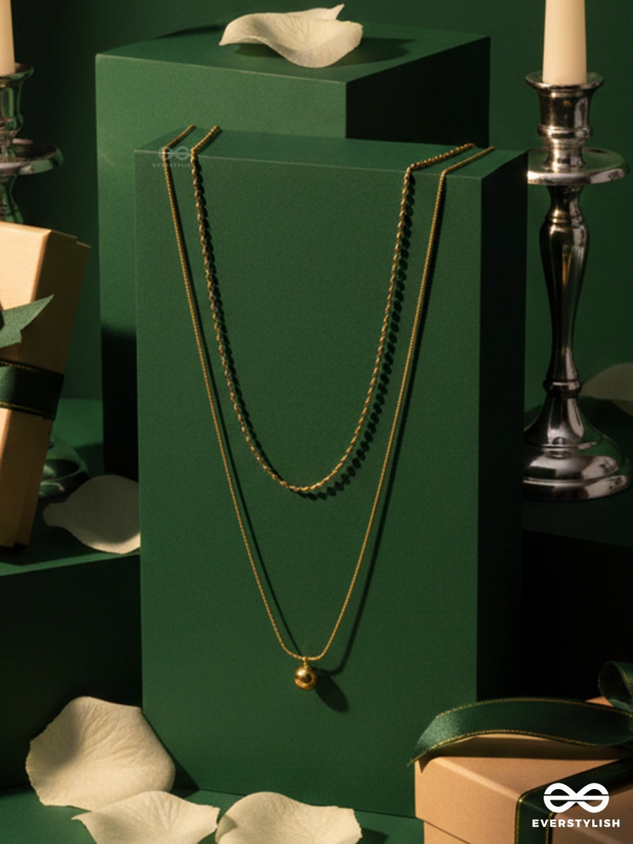 Giora Italia - Aurora Drop- Stainless Steel 18K Gold Plated Anti-Tarnish Minimal Layered Necklace