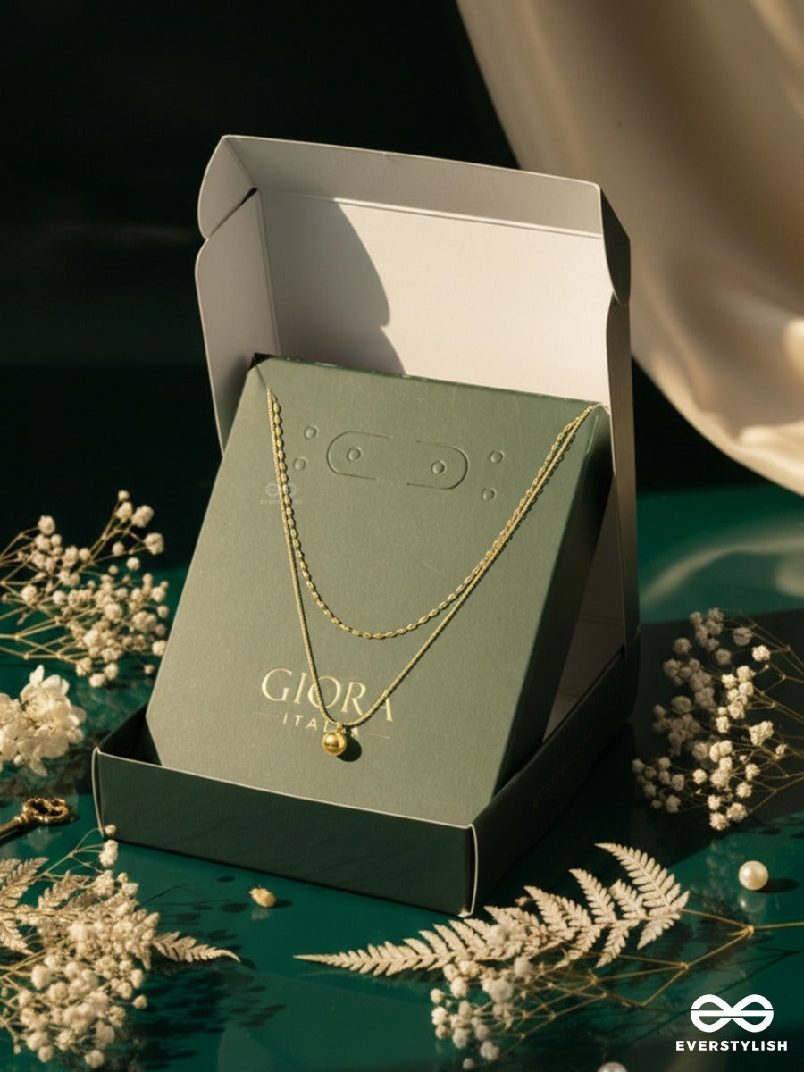Giora Italia - Aurora Drop- Stainless Steel 18K Gold Plated Anti-Tarnish Minimal Layered Necklace