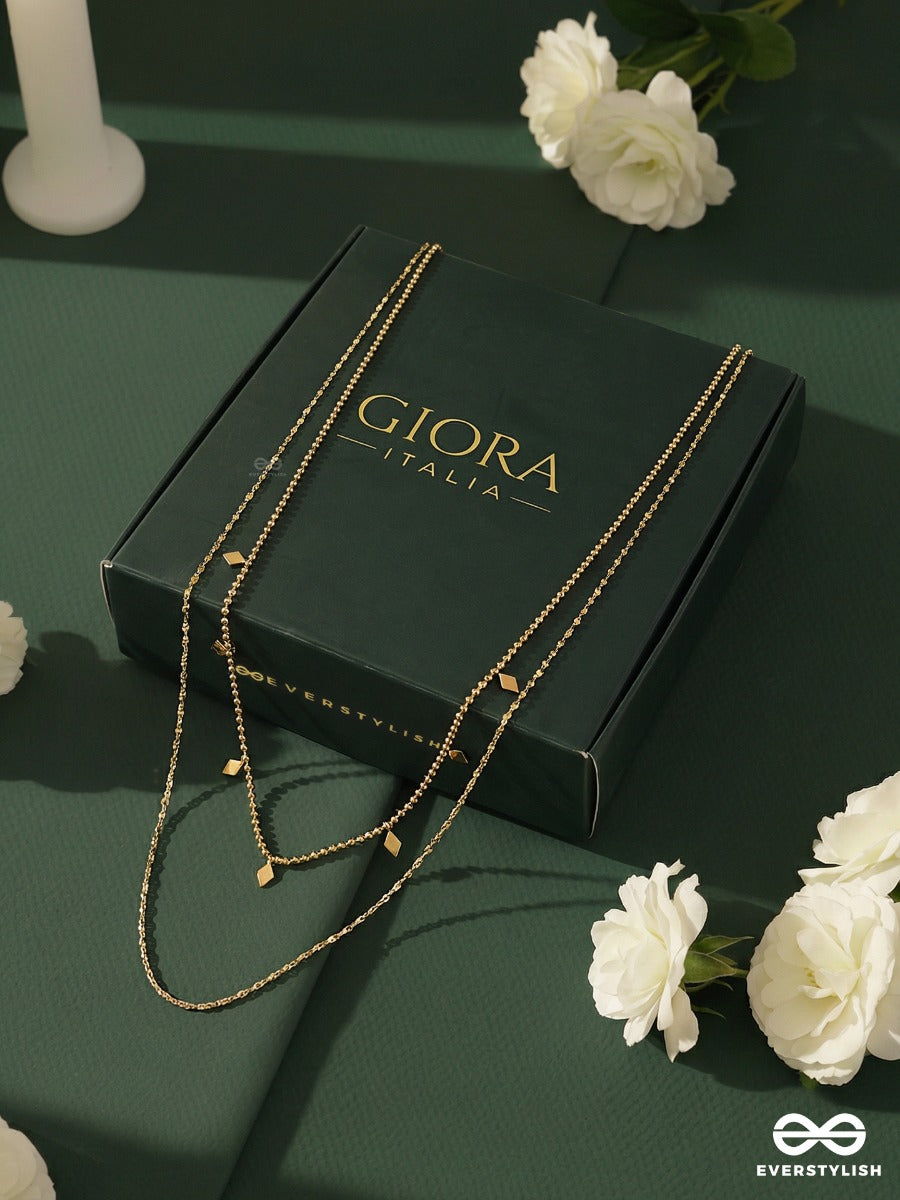 Giora Italia - Soléne – Stainless Steel 18K Gold Plated Anti-Tarnish Necklace With Charms