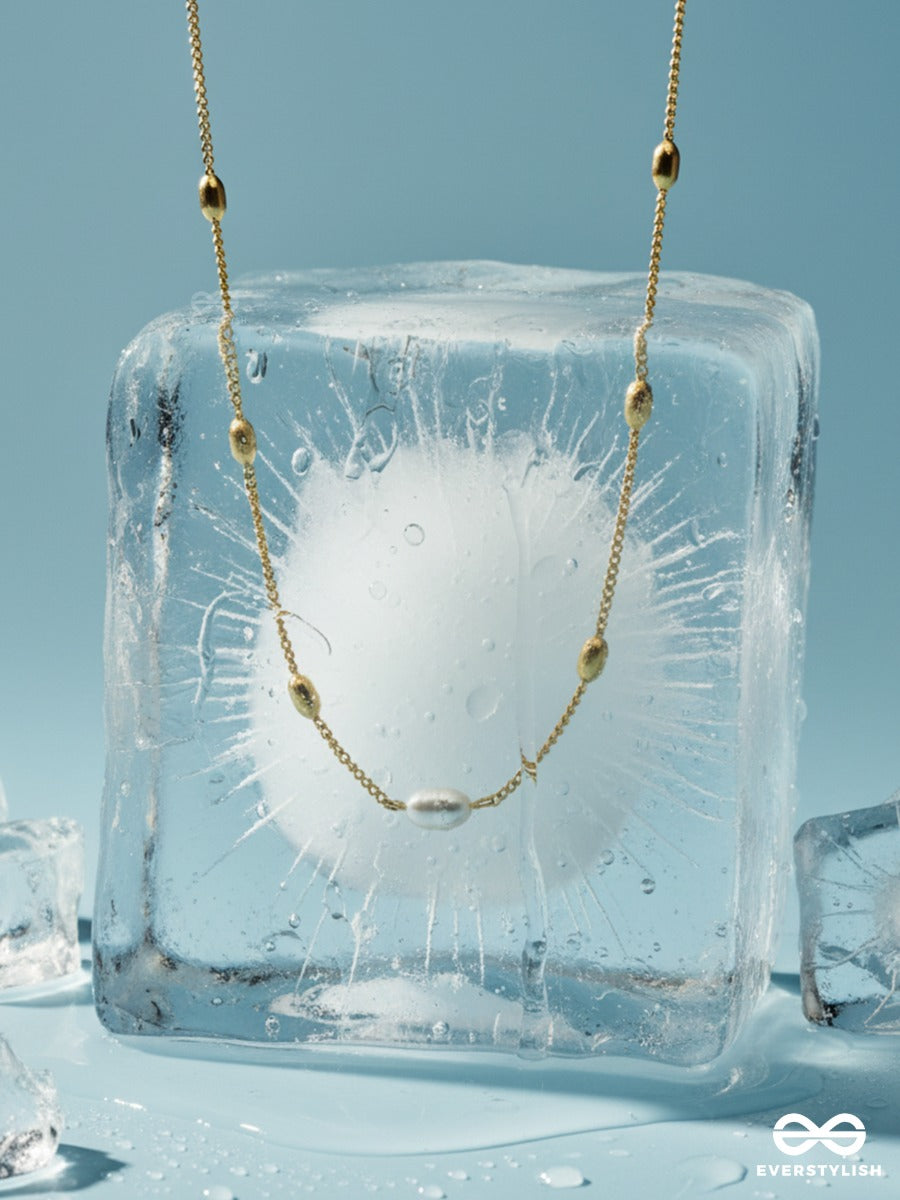 Giora Italia - Solar Trace – Stainless Steel 18K Gold Plated Anti-Tarnish Minimal Beaded Necklace