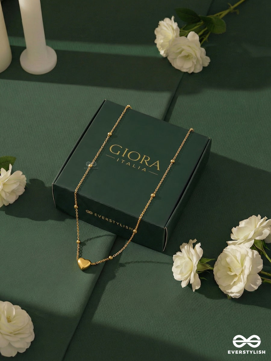 Giora Italia - Aurel Love – Stainless Steel 18K Gold Plated Anti-Tarnish Minimal Heart Necklace