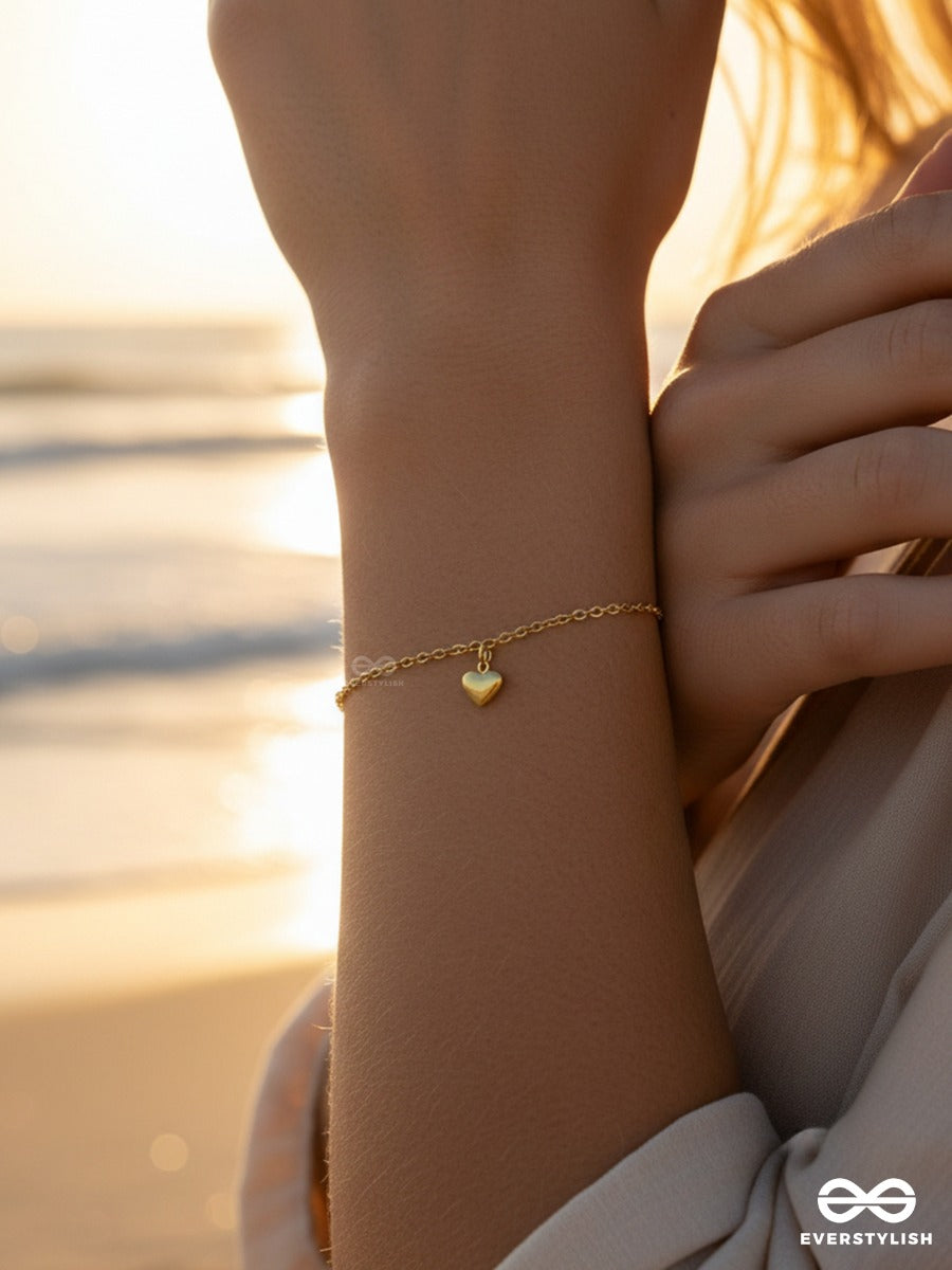 Giora Italia - Heartmuse – Stainless Steel 18K Gold Plated Anti-Tarnish Everyday Heart Chain Bracelet