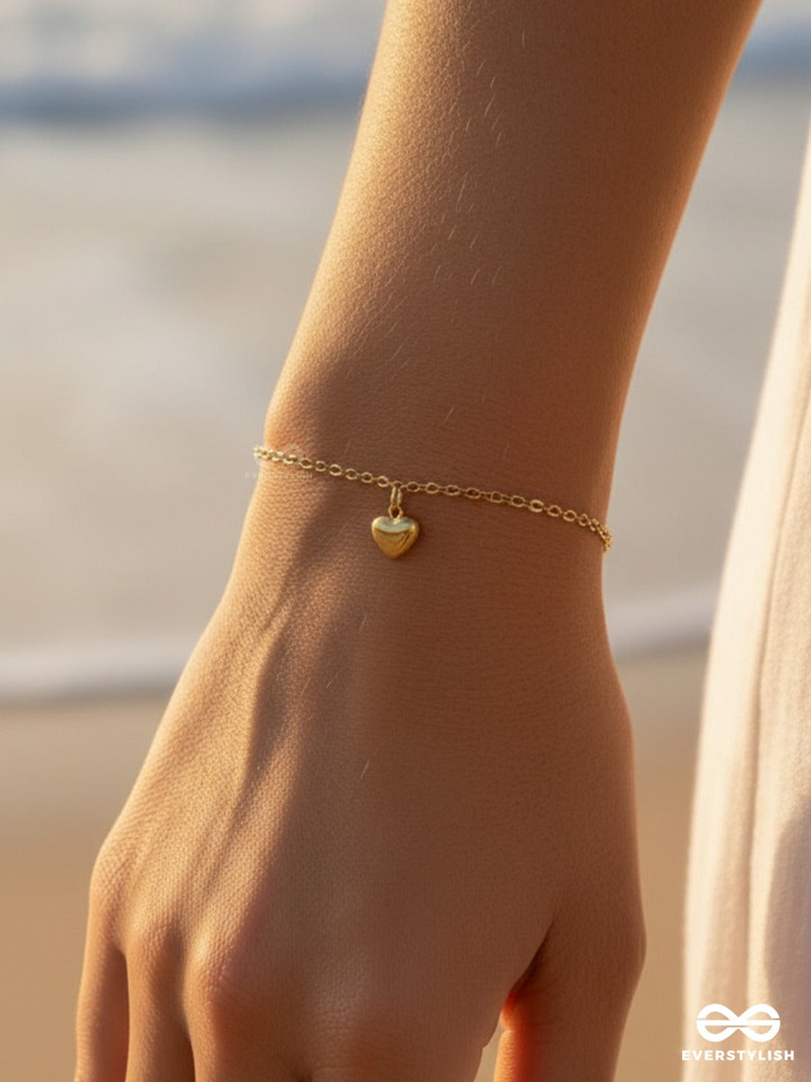 Giora Italia - Heartmuse – Stainless Steel 18K Gold Plated Anti-Tarnish Everyday Heart Chain Bracelet
