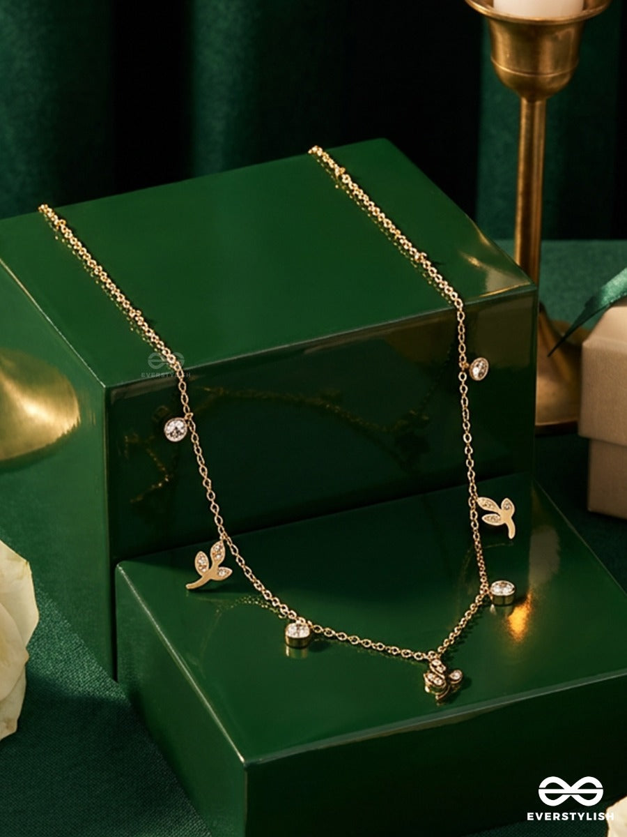 Giora Italia - Fleur Flicker – Stainless Steel 18K Gold Plated Anti-Tarnish Flower Charm Necklace