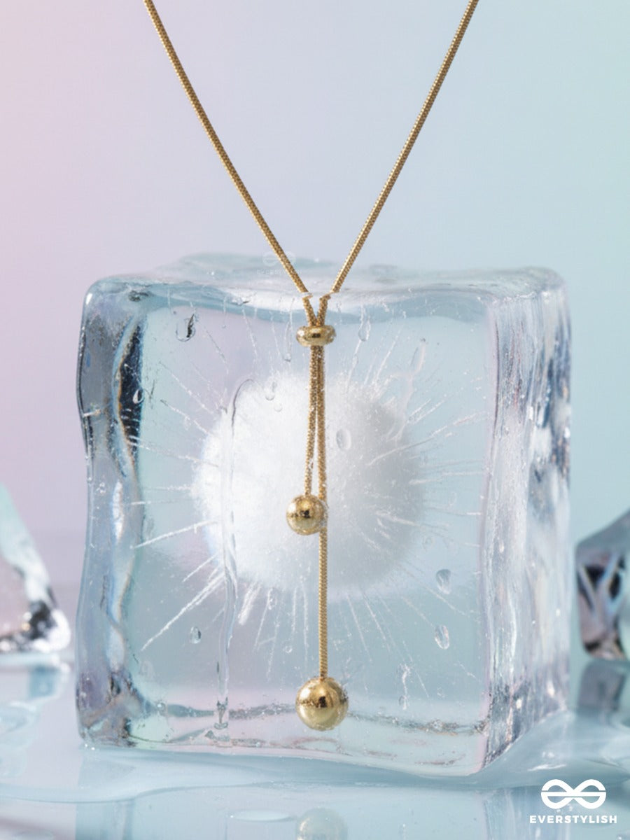 Giora Italia - Valencia Drape – Stainless Steel 18K Gold Plated Anti-Tarnish Long Drop Necklace