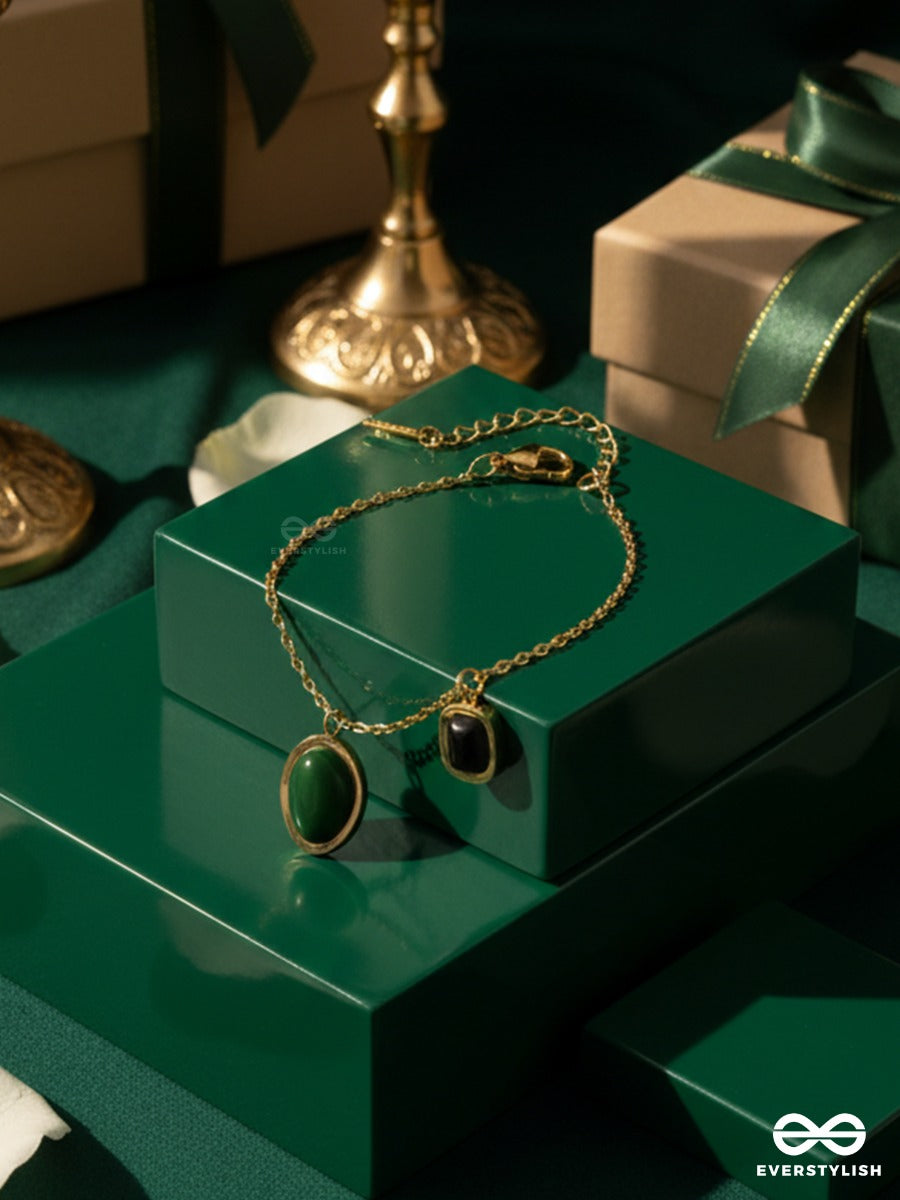 Giora Italia - Velora Green – Stainless Steel 18K Gold Plated Anti-Tarnish Delicate Gem Bracelet