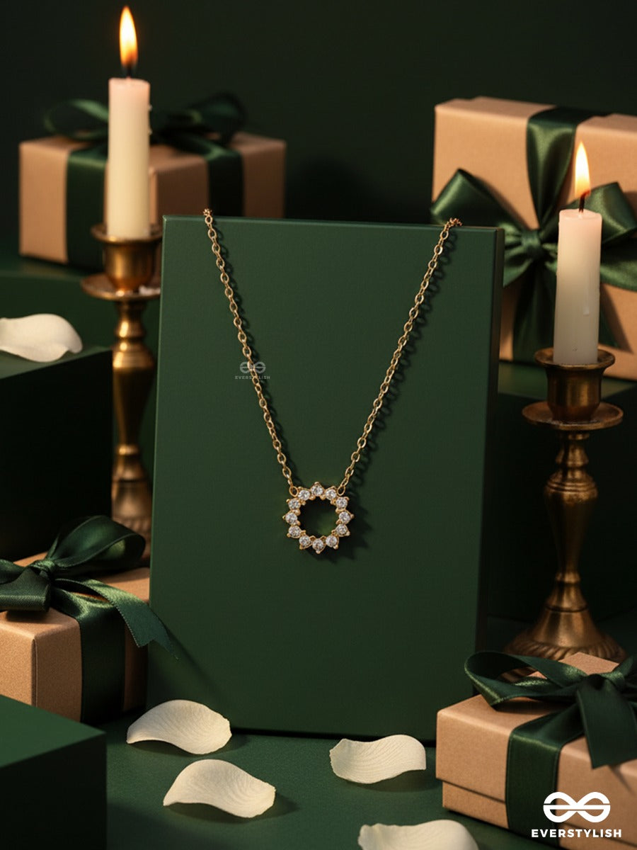 Giora Italia - Solara Ring – Stainless Steel 18K Gold Plated Anti-Tarnish Celestial Pendant Necklace