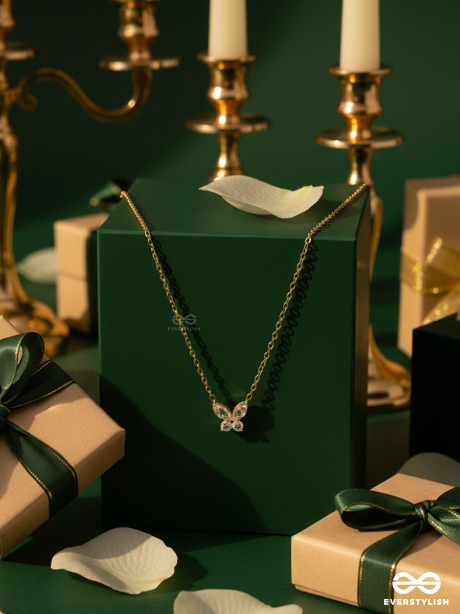 Giora Italia - Twinkle Tie – Stainless Steel 18K Gold Plated Anti-Tarnish Butterfly Necklace