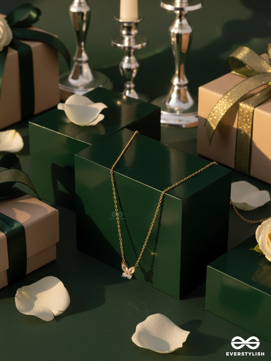 Giora Italia - Twinkle Tie – Stainless Steel 18K Gold Plated Anti-Tarnish Butterfly Necklace