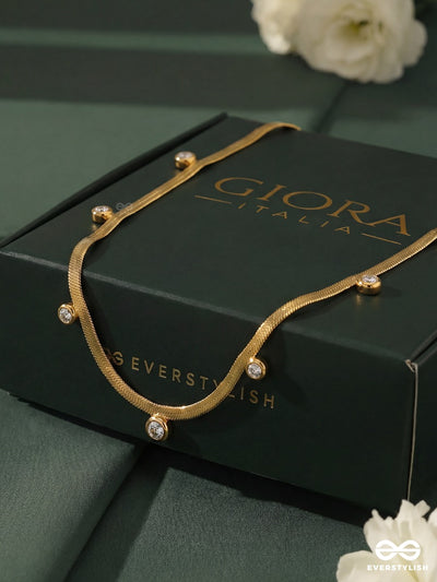 Giora Italia - Ravelin Flow – Stainless Steel 18K Gold Plated Anti-Tarnish Detail Neckpiece