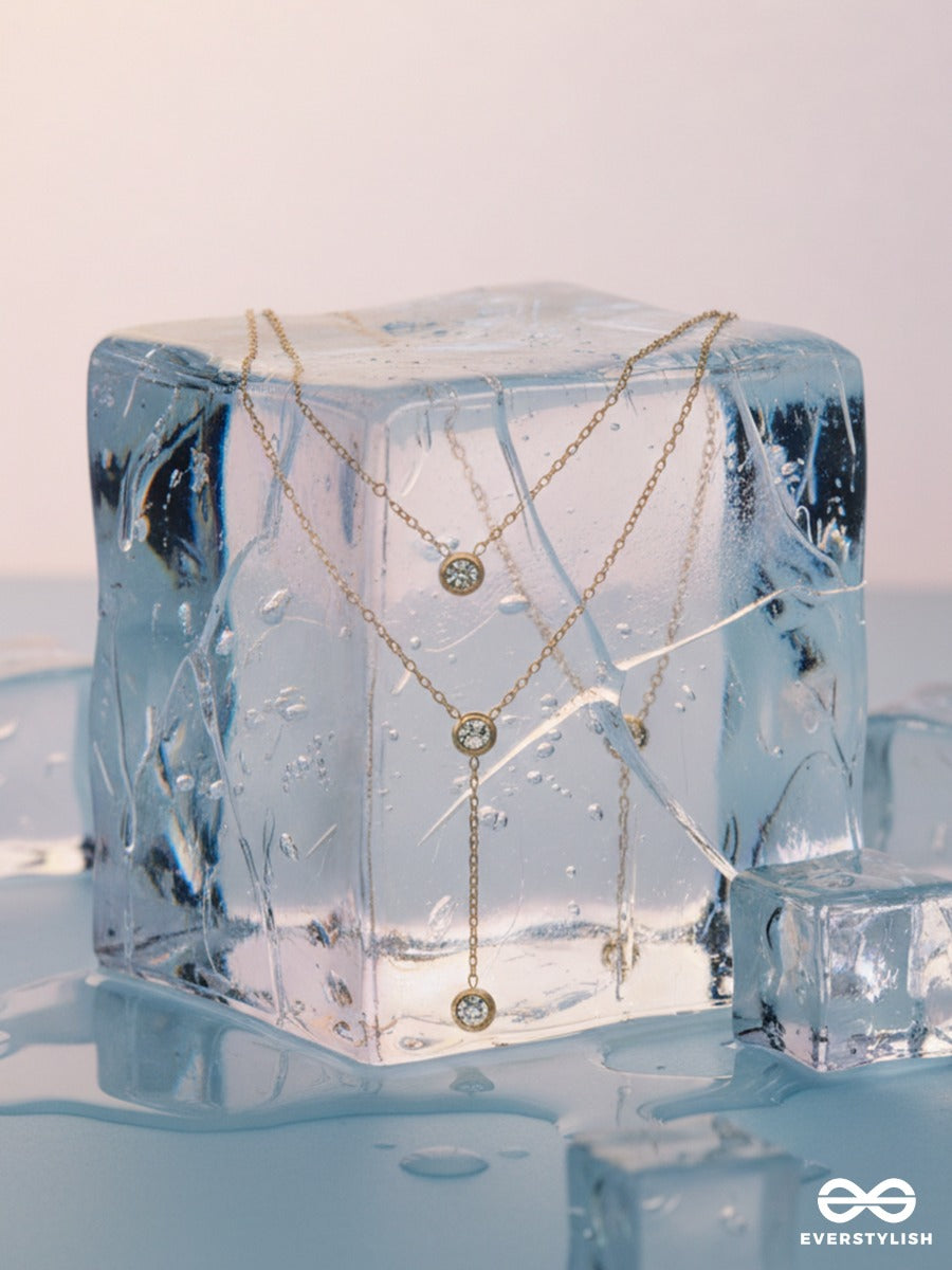 Giora Italia - Veltina Drop – Stainless Steel 18K Gold Plated Anti-Tarnish Layered Drop Necklace