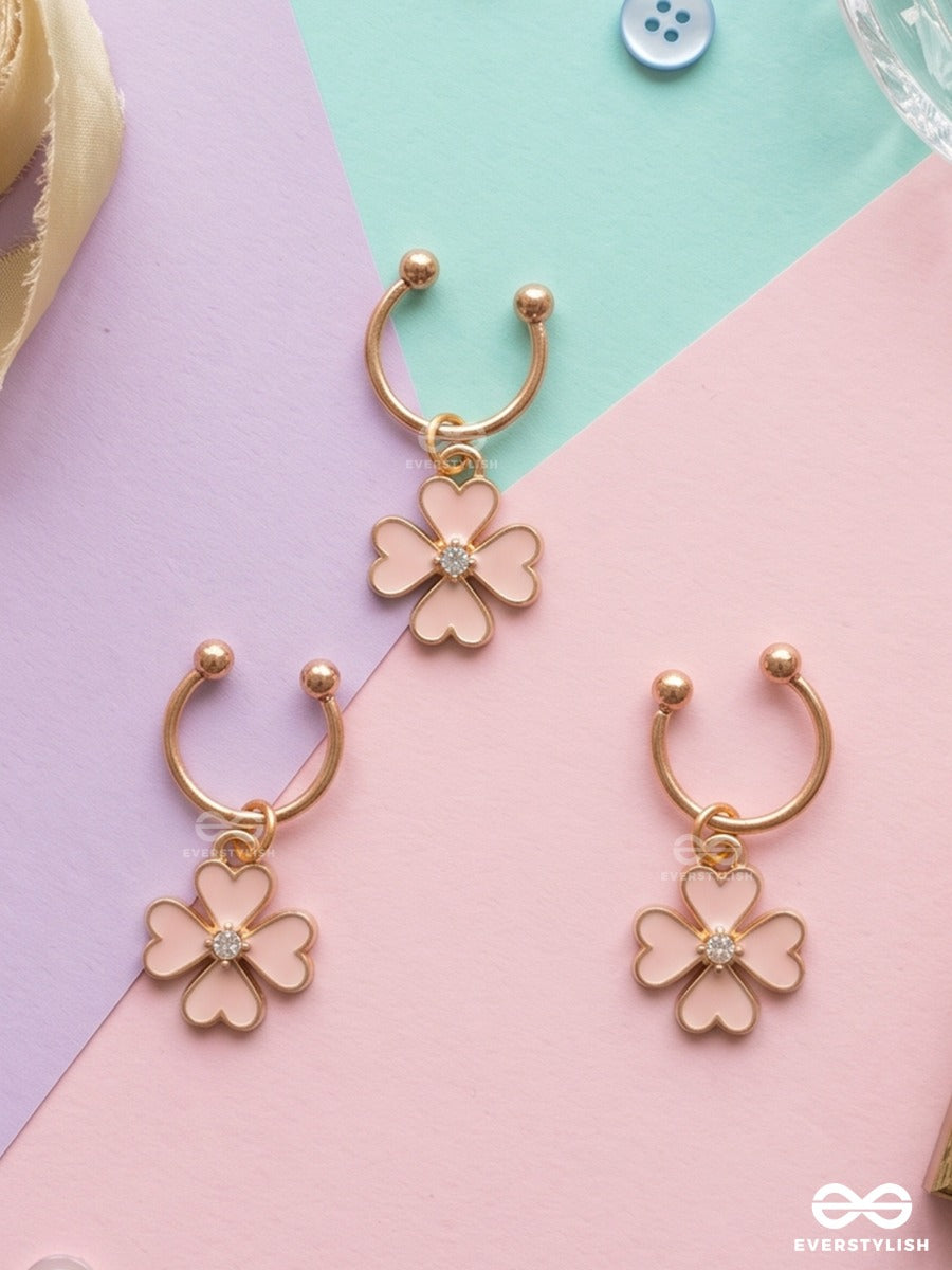 Blossom Babe – Gold-Tone Hair Accessory Set Of 3 With Pastel Flower Charms