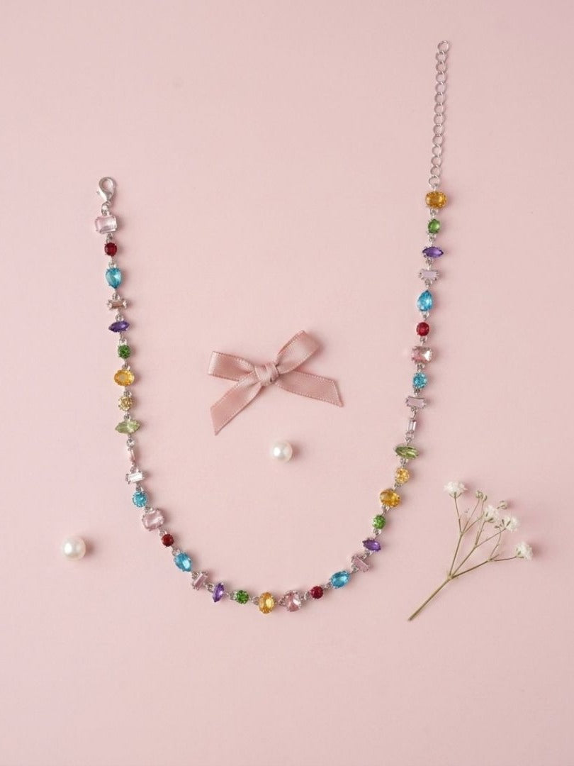 Rainbow Sprinkle - Multicolour Beaded Necklace With Dainty Details