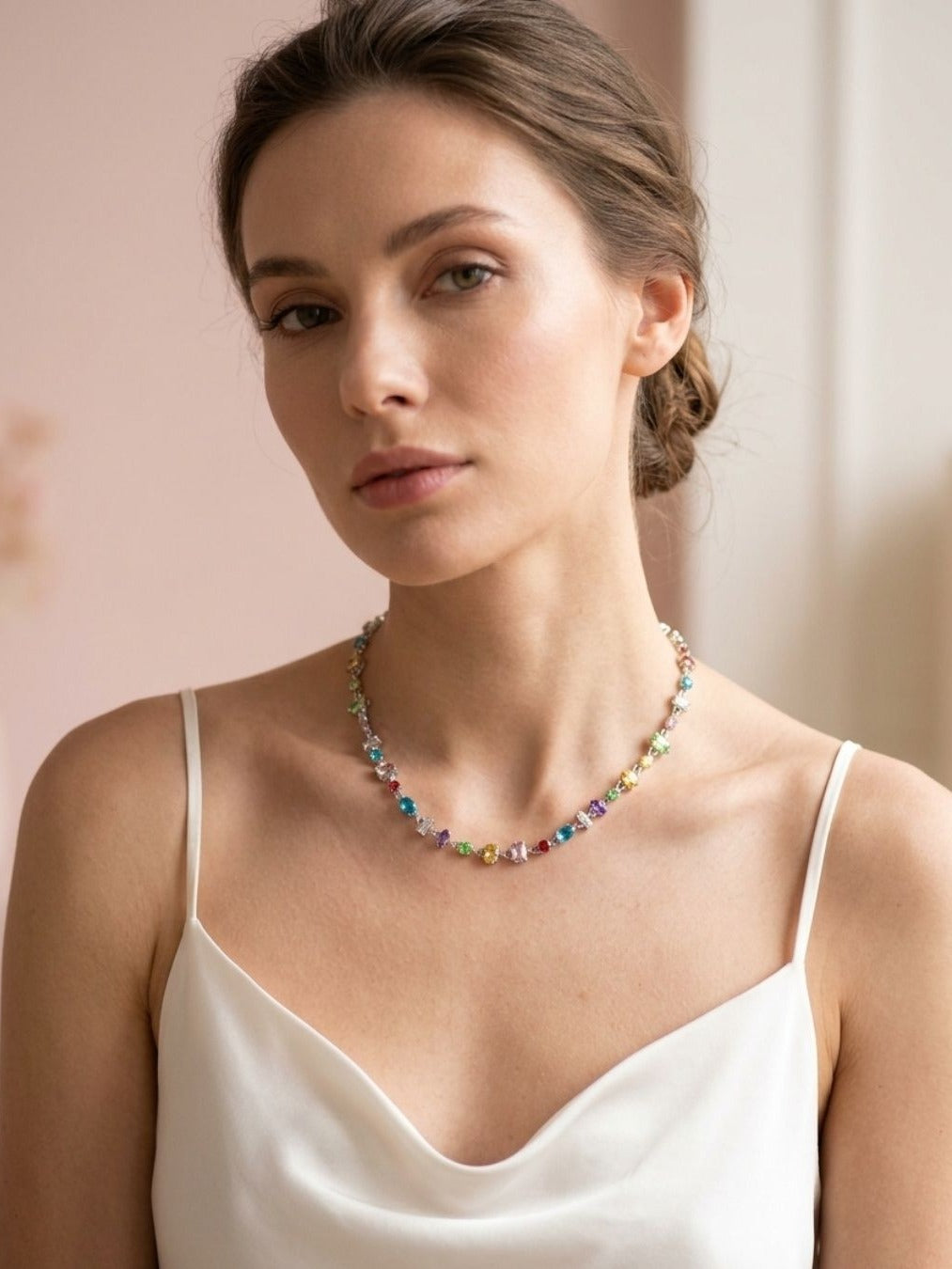 Rainbow Sprinkle - Multicolour Beaded Necklace With Dainty Details