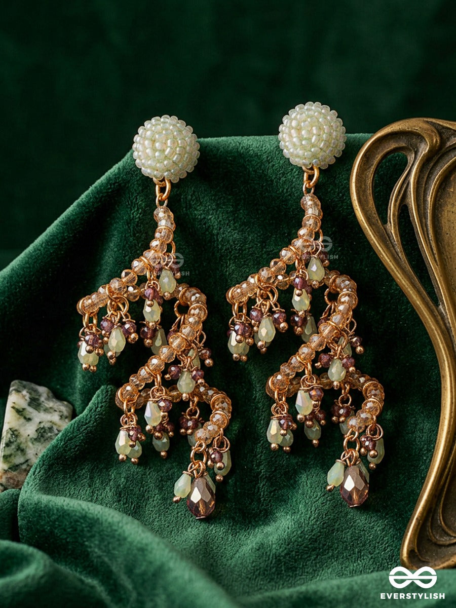 Neeldrishti – Oxidised Mini Jhumka Earrings With Nazar Beads And Cobalt Drops