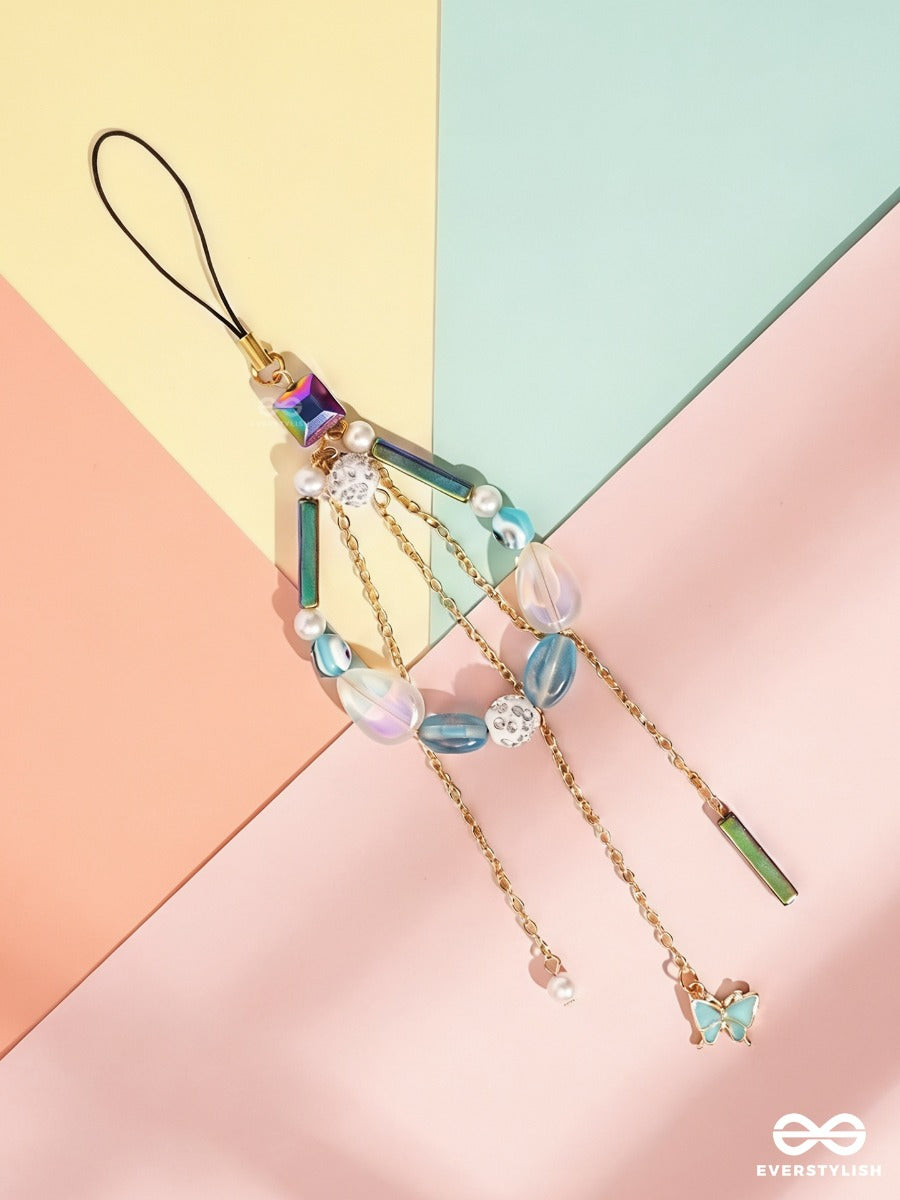 Sea Glass – Phone Charm With Shell And Turquoise Accents