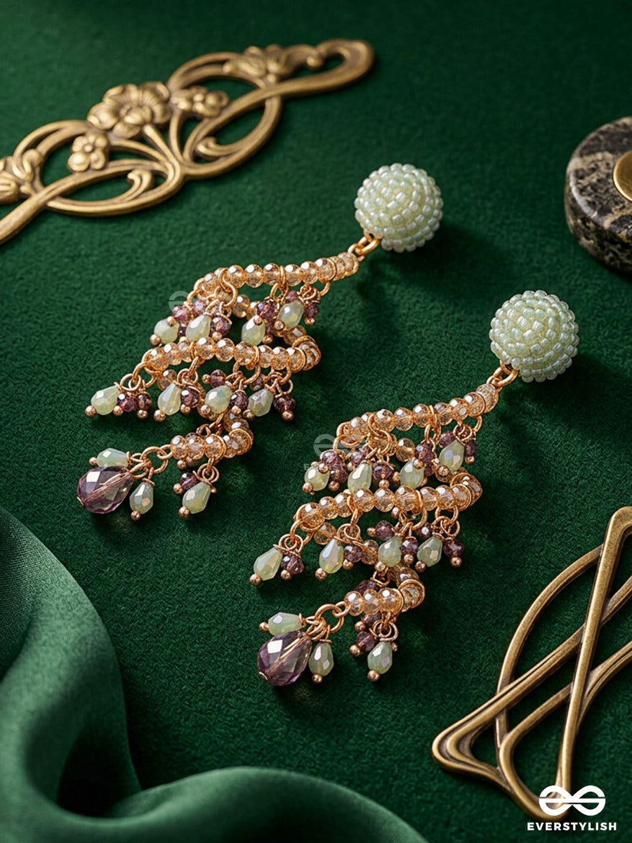 Neeldrishti – Oxidised Mini Jhumka Earrings With Nazar Beads And Cobalt Drops