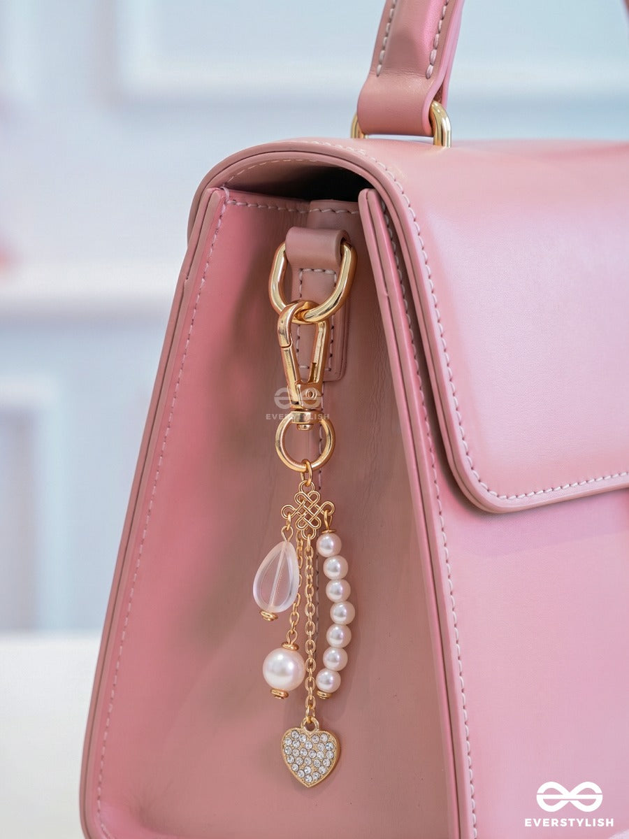 Pearl Perfection – Coquette Bag Charm With Bow Details