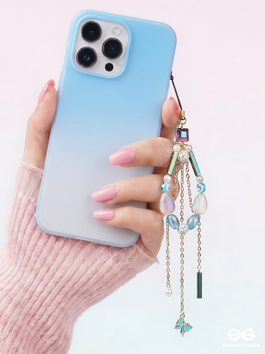 Sea Glass – Phone Charm With Shell And Turquoise Accents