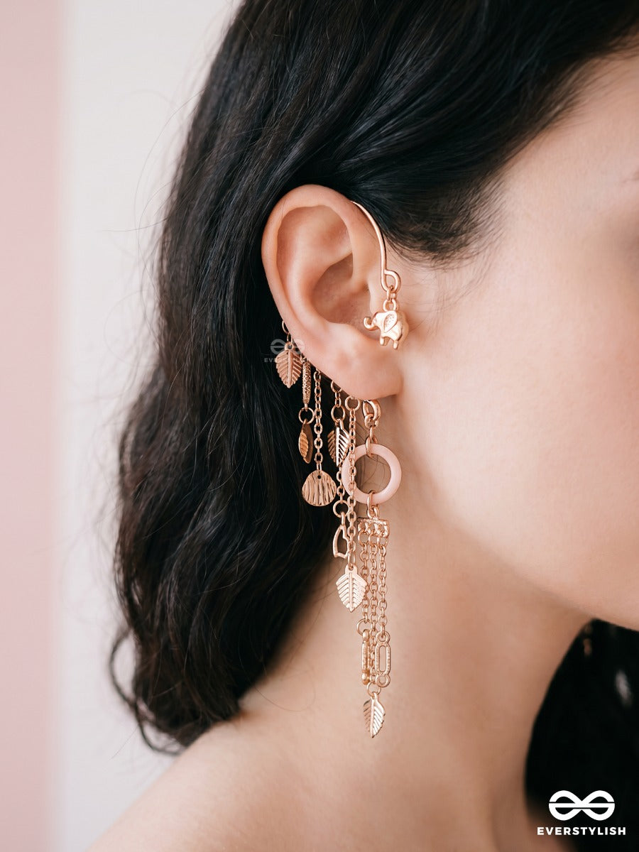 Treasure Hunt – Ocean Charm Cascade Golden Earcuff