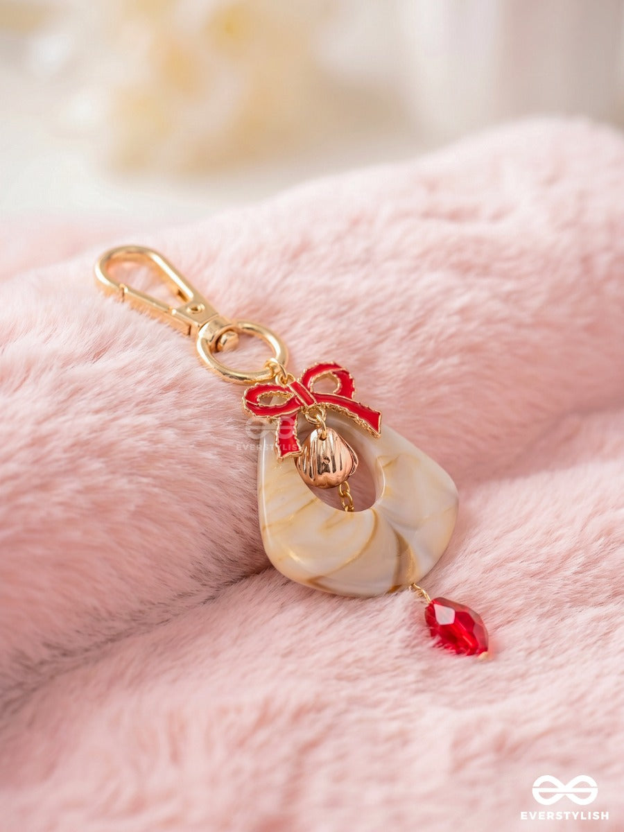 Bow Down – Coquette Bag Charm With Red Accents