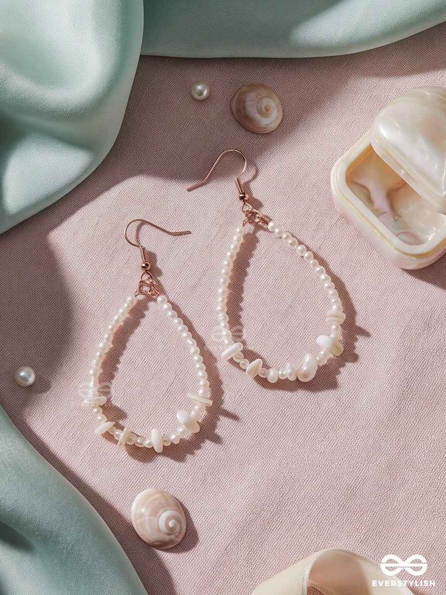 Ivory Dewdrop – Teardrop Seed Pearl Earrings With Baroque Pearl Details
