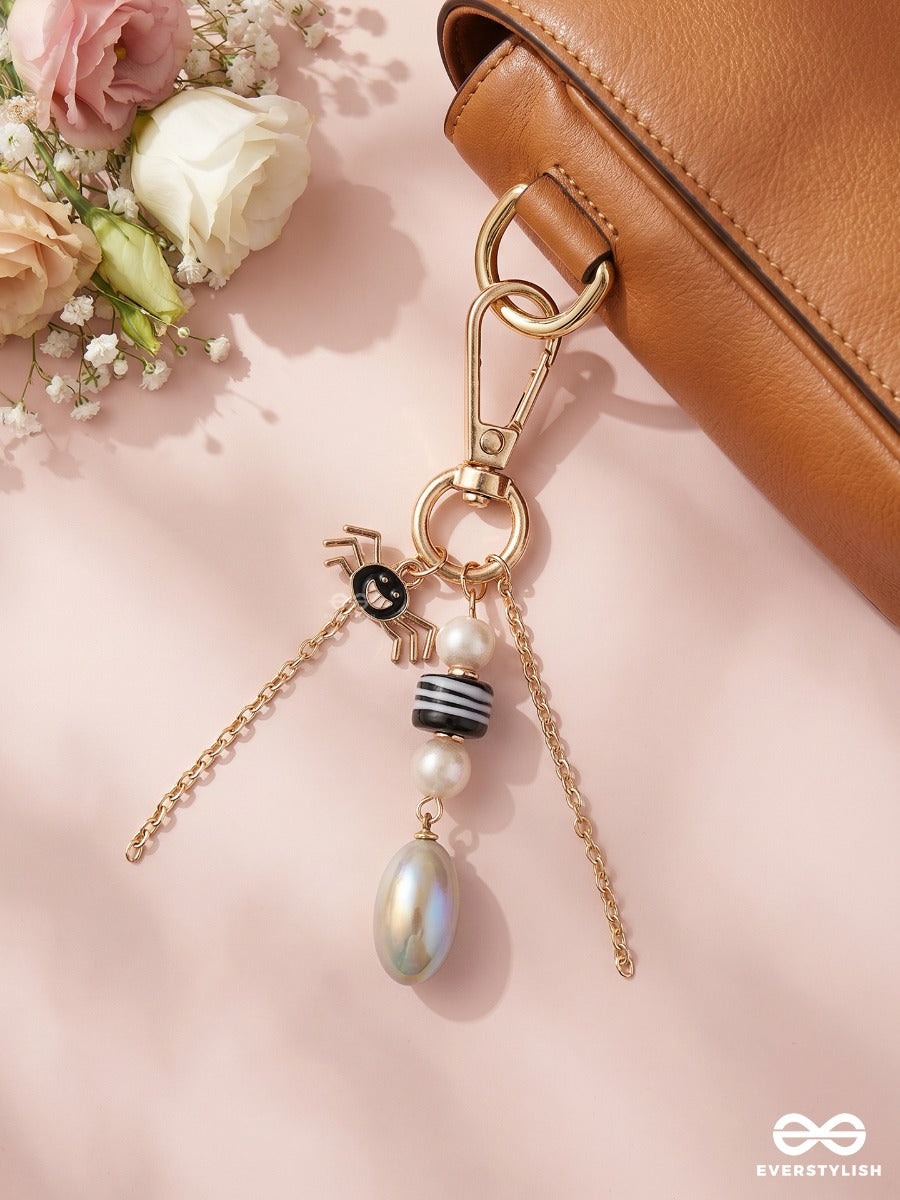 Creepy Cute – Spooky Bag Charm With Pearl And Spider Details