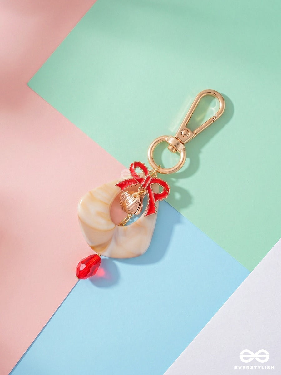 Bow Down – Coquette Bag Charm With Red Accents