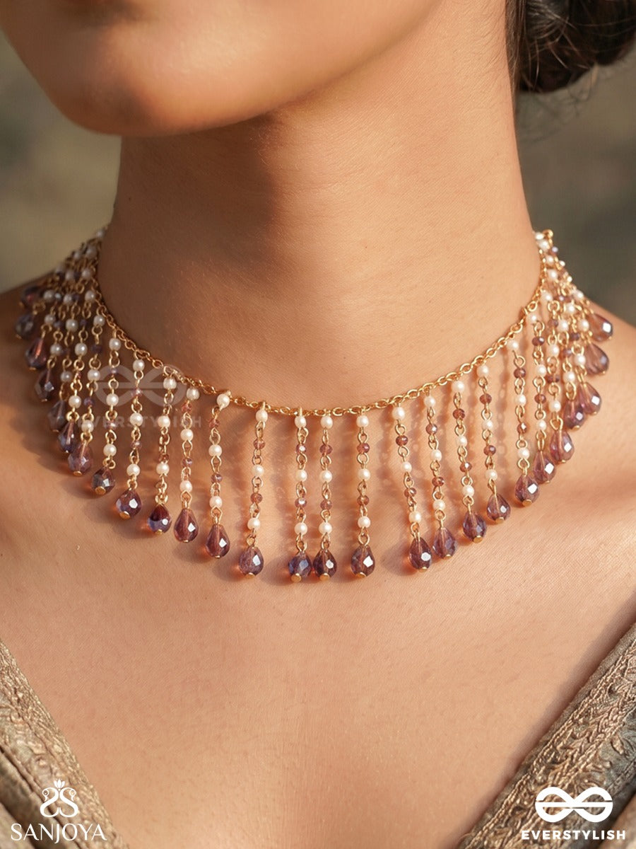 Aarohini – Ascending Grace – Convertible Body Jewellery That Can Be Styled As A Necklace Or Shoulder Chain With Cascading Crystal Fringes
