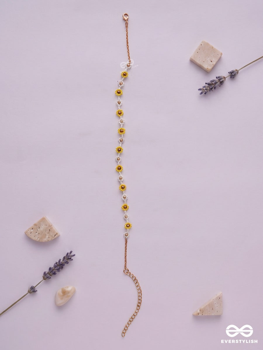 Butterbloom – Delicate Yellow Floral Choker With Dainty Gold-Tone Accents