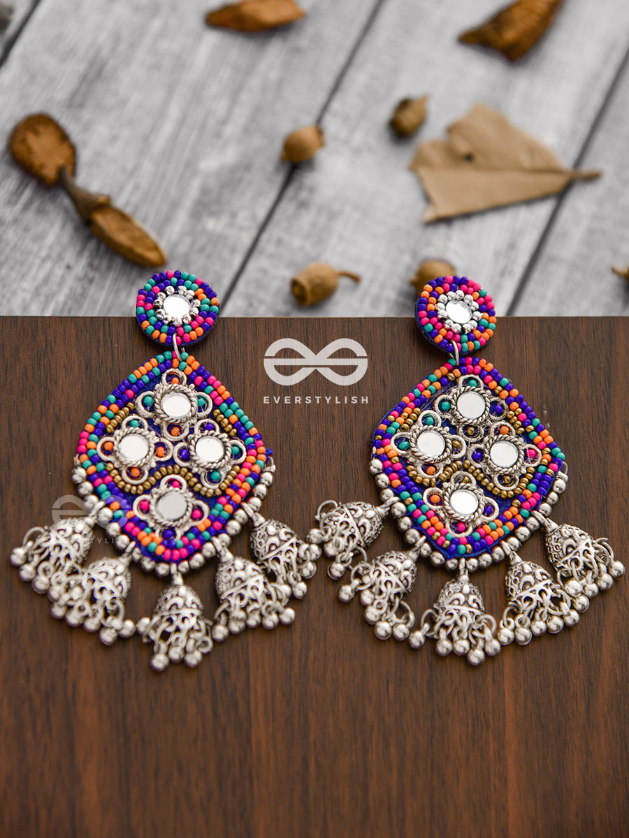 A Statement Of Royalty - Embroidered Statement Earrings