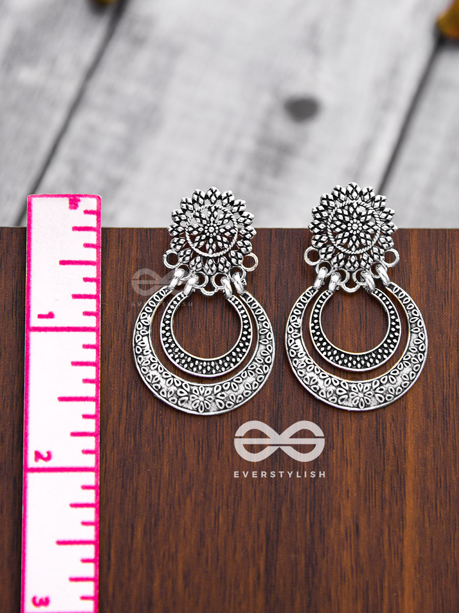 Magnificently Mysterious Floral Motif Earrings
